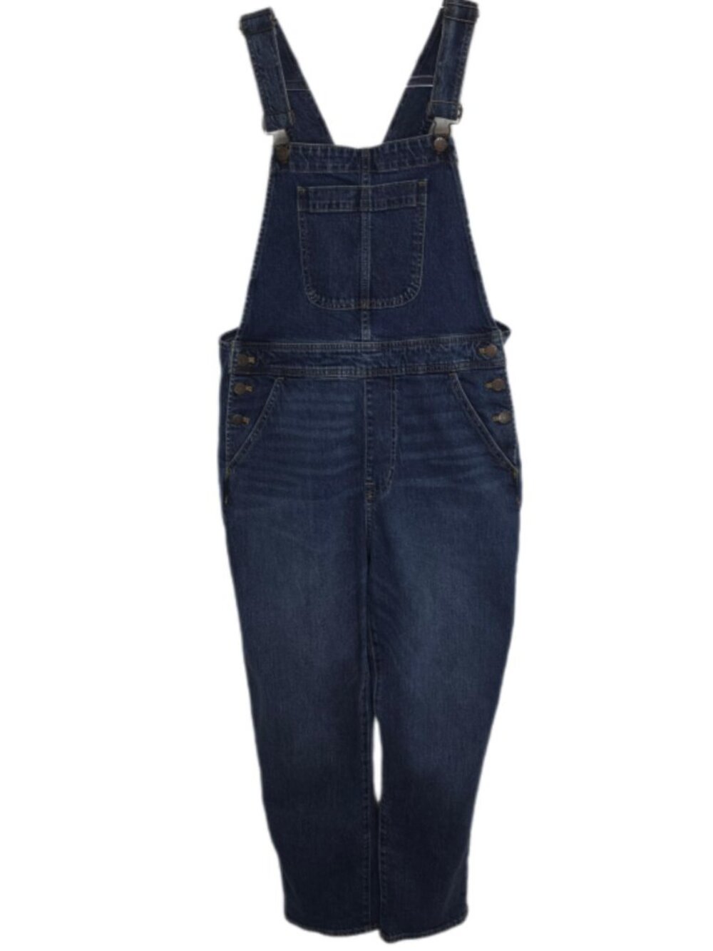 1498 J.Crew Straight Leg Denim Overalls Sz.M Womens